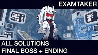 Helltaker Examtaker All Solutions  Final Boss  Ending Full Walkthrough [upl. by Orodisi]