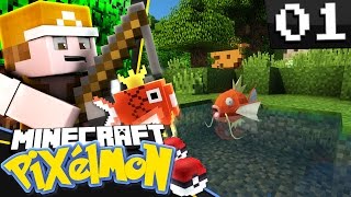 Minecraft Pixelmon  Episode 1  FISHERMAN STRUBBER Minecraft Pokemon Mod [upl. by Adnwahsar]