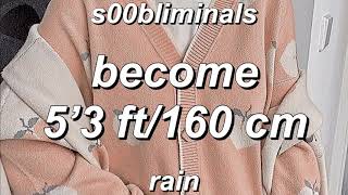 ◍ ◜ become 53 ft 160 cm ◞ 𝕣𝕒𝕚𝕟 subliminal booster ◍ [upl. by Ynittirb227]