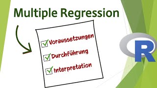 Multiple lineare Regression in R ALL IN ONE  Voraussetzungen Durchführung und Interpretation [upl. by Artemed694]