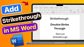 How to Add Strikethrough to Text in MS Word Apply Double Strike Through to Text in MS Word Tutorial [upl. by Melar]