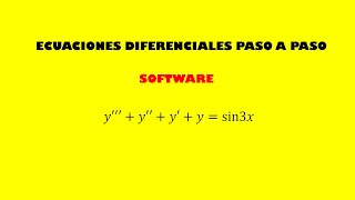 Resolver ecuaciones diferenciales paso a paso online [upl. by Torie]