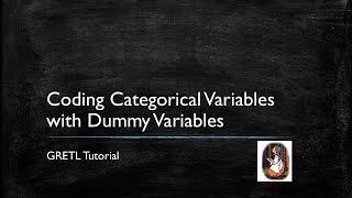 Gretl Tutorial 2 Coding Dummy Variables [upl. by Cowey395]