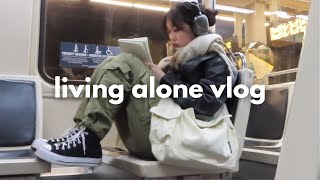 uni vlog 🎧🧸🎀 very productive days grwm in person classes solo dates being alone etc [upl. by Naihr]