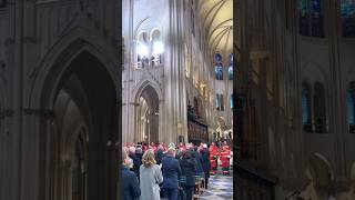 STANDING OVATION TO HONOR THE FIREFIGHTERS WHO HELPED RESTORE NOTRE DAME [upl. by Azelea710]