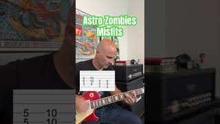 Astro Zombies Misfits Guitar Lesson  Tutorial shorts punk guitar themisfits misfits [upl. by Zeiger]