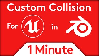 Create custom collision for Unreal in Blender  1 Minute GameDev [upl. by Ajax]