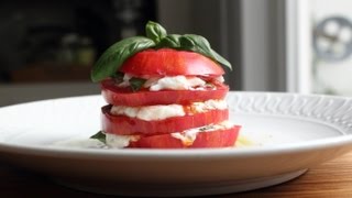 Tomato amp Mozzarella Salad with Burrata Cheese – How to Make the Worlds Sexiest Caprese Salad [upl. by Esilrac289]