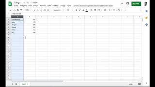 Google Kalkylark  Hur man sorterar data efter bokstavsordning och lägger till ett medelvärde [upl. by Aenneea]