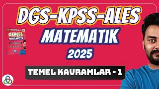 Temel Kavramlar  1 Video  DGSKPSSALES Matematik  2025 [upl. by Atnovart]