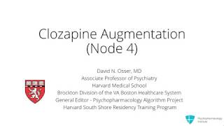 Clozapine Augmentation for TreatmentResistant Schizophrenia [upl. by Oliva505]