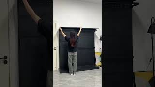 Immersive installation Perforated board wardrobe wardrobedesign shortvideo foryou yt [upl. by Curran]