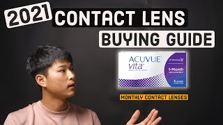 Monthly contact lens buying guide 2021  Air Optix Bausch and Lomb Ultra Biofinity Acuvue Vita [upl. by Esirehc]