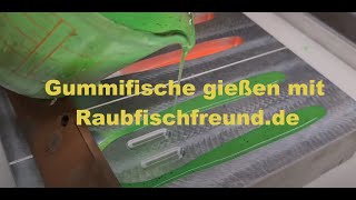 Gummifische gießen amp laminieren mit Raubfischfreundde Handmade Zander Köder [upl. by Aicala]