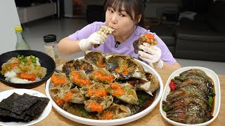 알 꽉찬 간장게장과 새우장 먹방 🦀간장게장 이렇게 만들어보세요👍 밥도둑 집밥 Ganjanggejang MUKBANG [upl. by Yenaiv]