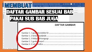 CARA MEMBUAT DAFTAR GAMBAR OTOMATIS SESUAI BAB DAN SUBBABNYA [upl. by Retniw]