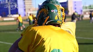 NDSU Football Holds First Practice in Texas [upl. by Aihsital]