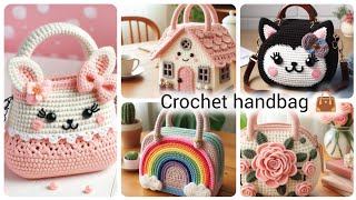 Crochet handbag design  Cute crochet bags  bags [upl. by Arenahs589]