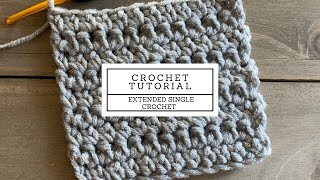 Extended Single Crochet Tutorial crochet stitch tutorial beginner friendly crochet stitches [upl. by Risan]