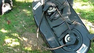 How to replace the deck belt on an MTD riding mower [upl. by Enahsed]