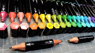 Do these weird 3 tip markers even blend Spectrum Noir TriBlend Marker Review [upl. by Breanne272]