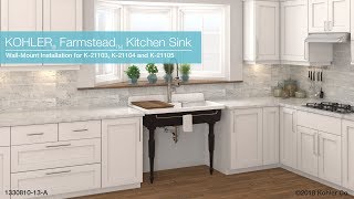 WallMount Installation  Farmstead Kitchen Sink [upl. by Hoang345]