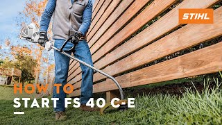 How to Start FS 40 CE  STIHL Tutorial [upl. by Asemaj]