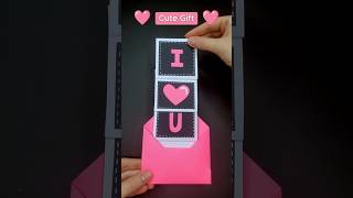 Cute Gift Idea 💌 Envelope Slider I LOVE YOU Card  Pop Up Card  DIY Valentine’s Day Paper Craft [upl. by Rumery]