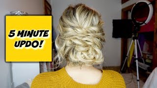 EASY UPDO FOR WEDDINGS PROM HOMECOMING  For Short Medium and Long Hair [upl. by Erving]