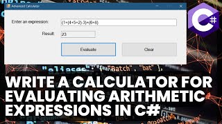 C GUI Advanced Calculator Write a calculator for evaluating arithmetic expressions Exceptions [upl. by Esbenshade]