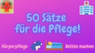 Körperpflege 🛀 Betten machen 🛌  Deutsch lernen für die Pflege [upl. by Thorr]