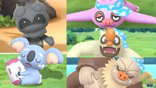 Shiny Komala Costumed Slakoth Debut amp Catching Marshadow in Pokemon GO [upl. by Lartnom671]