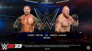 Randy Orton vs Brock Lesnar Backstage Brawl Match [upl. by Nordine]