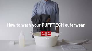 UNIQLO Presents How to wash your PUFFTECH outerwear [upl. by Boleyn606]