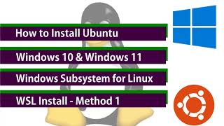 How to Install Ubuntu on Windows 10 amp 11 using WSL Method 1 [upl. by Isabelle]