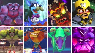 Crash Bandicoot 1 2 3 amp 4  All Bosses amp Endings [upl. by Hirsch]