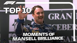 Top 10 Moments of Nigel Mansell Brilliance [upl. by Hcone]