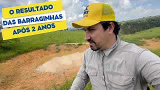 Como estão as barraginhas depois de dois anos construídas na fazenda [upl. by Litnahc]