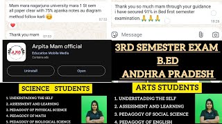 3rd Semester BEd Exam Preparation Strategy Notes and Classes by Arpita mam [upl. by Drew]