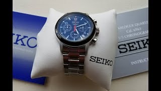 Seiko MecaQuartz Chronograph SSB011 VK63 Unboxed [upl. by Arimas]