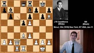 Jose Raul Capablanca vs NN  New York 1916 [upl. by Cnahc]