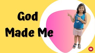 God made me  Sunday School Song  Bible Songs For Kids  Pre School Song  Dance Video [upl. by Rosette]