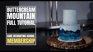 Mountain Buttercream Cake  Cake Decorating For Beginners [upl. by Ria]