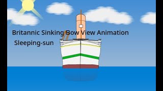 Britannic Sinking Animation Bow View SLEEPINGSUN [upl. by Icam]