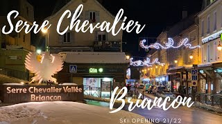 Serre Chevalier  Briancon area  4k  Top to Bottom all open ski slopes for opening season 2122 [upl. by Silvano]