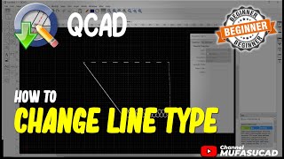 QCAD How To Change Line Type [upl. by Nitsa795]