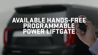 Next Generation GMC Yukon  HowTo – Available HandsFree Programmable Power Liftgate  GMC [upl. by Elwyn]