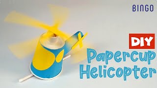 DIY Paper Cup Helicopter [upl. by Hellene]