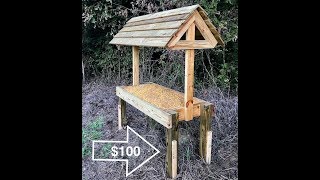 How to Build a Covered Wooden Deer Feeder [upl. by Lehmann]