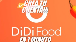 Cómo CREAR una cuenta de DIDI FOOD [upl. by Bernete]